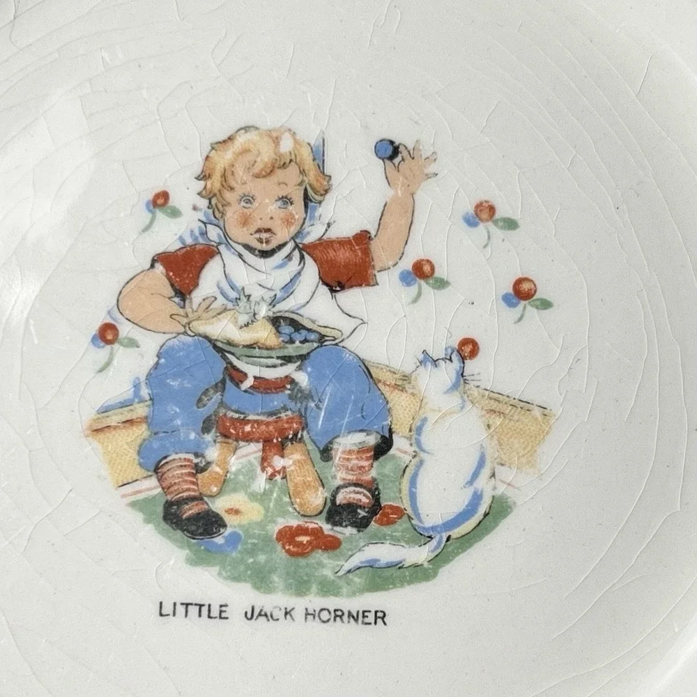 Vintage Little Jack Horner‎ Child's Plate 7.5